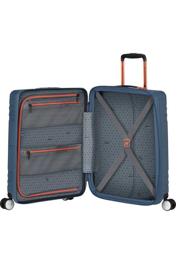 American Tourister Hello Cabin Spinner Exp Coated 55cm  Navy/Orange