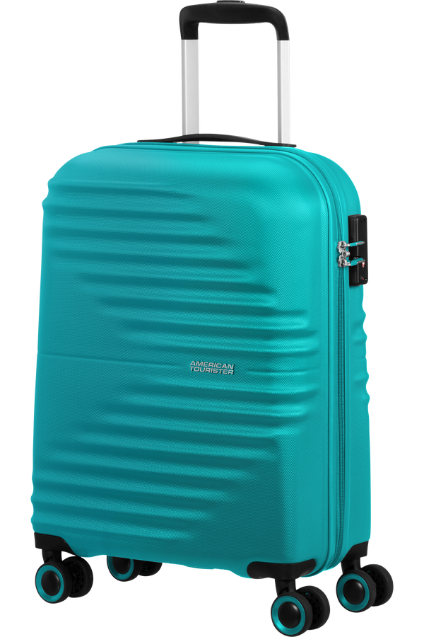 American Tourister Wavetwister Spinner TSA 55cm  Aqua Turquoise