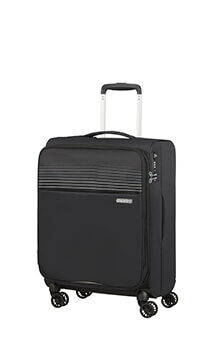 American Tourister Lite Ray Spinner TSA Expandable 55cm  Jet Black