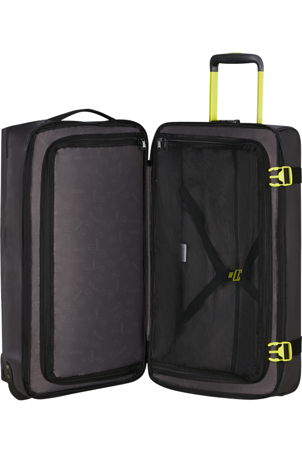 American Tourister Urban Track Duffle with Wheels Coated M  Black/Lime