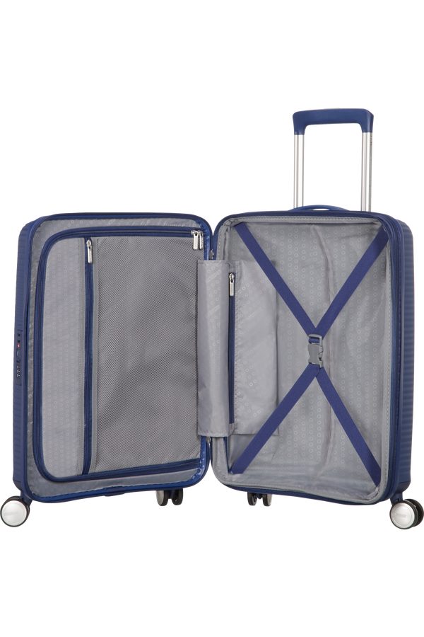 American Tourister Soundbox Spinner extensible 55cm Bleu marine foncé