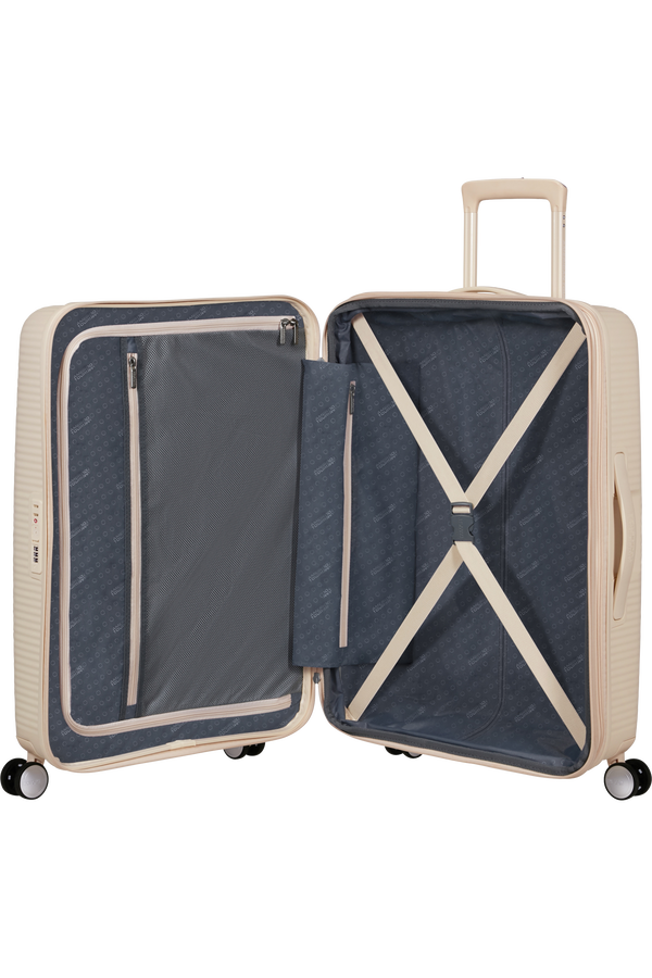 American Tourister SoundBox Spinner TSA Expandable 67cm  Coconut Sand