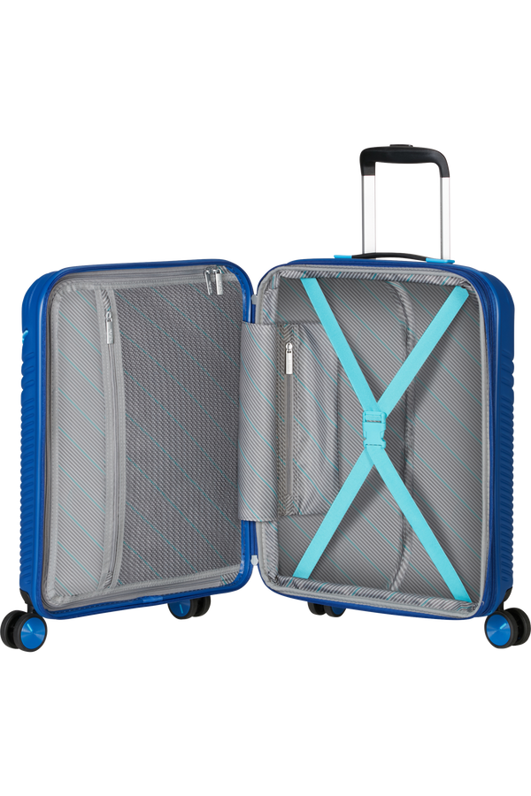 American Tourister Triple Trace Spinner TSA Expandable 55cm  Navy/Blue