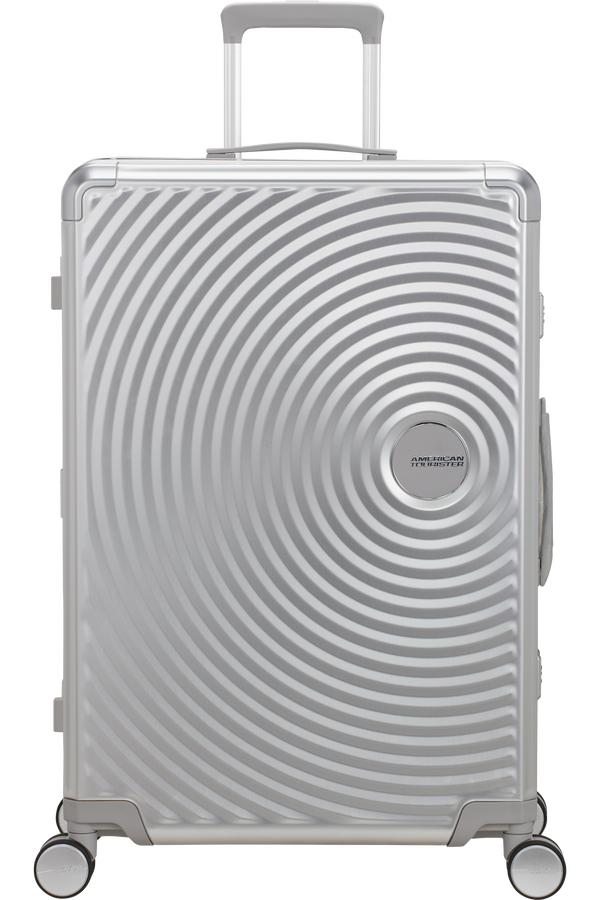 American Tourister Soundbox Alu Spinner TSA 77cm  Silver