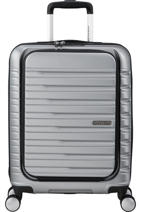 American Tourister Flashline SPIN. 55/20 FRONTLOADER  Sky Silver