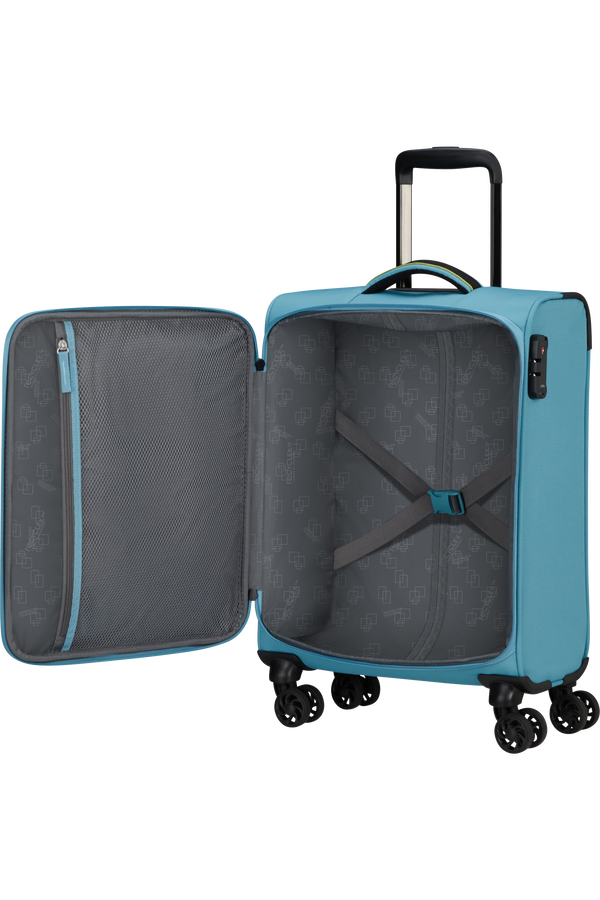 American Tourister Take2cabin Spinner Tsa 55cm  Bleu Vent