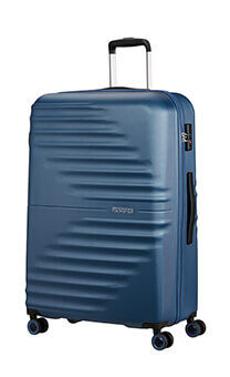 American Tourister Wavetwister Spinner TSA 77cm  Bleu marine fonc&eacute;