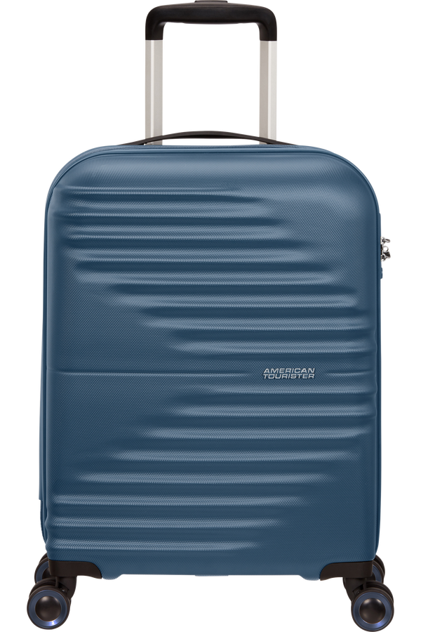American Tourister Wavetwister Spinner TSA 55cm  Bleu marine fonc&eacute;