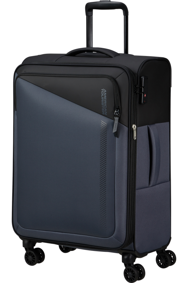 American Tourister Daring Dash Spinner Expandable TSA M  Black/Grey