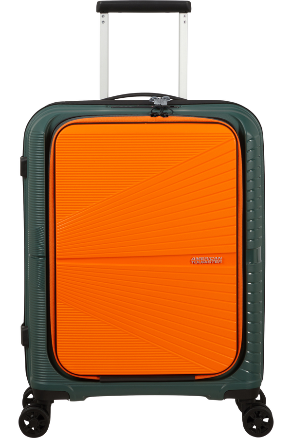 American Tourister Airconic Spinner Frontloader 15.6' 55cm  Forest Green/Orange