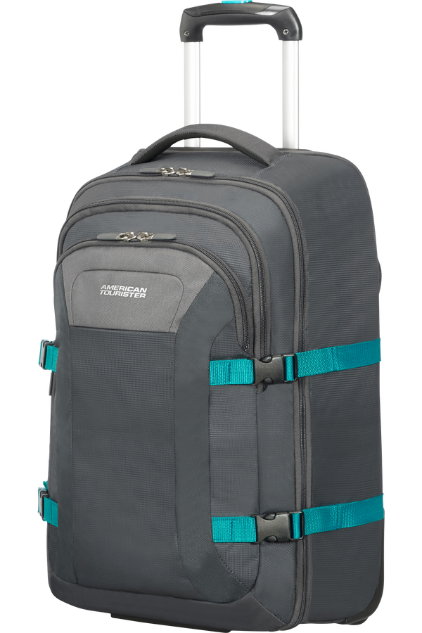 American Tourister Road Quest Laptop Rucksack mit Rollen 39.6cm/15.6inch  Grey/Turquoise