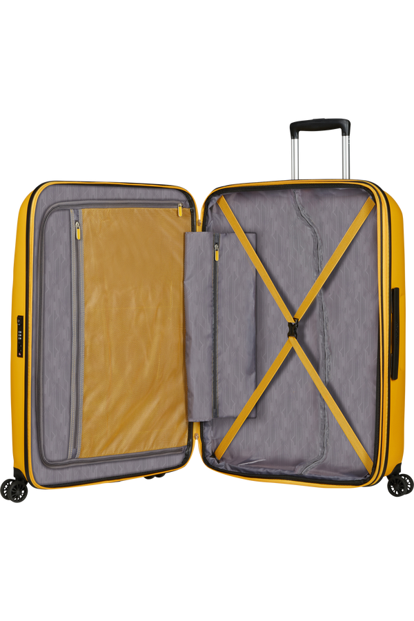 American Tourister Bon Air Dlx Spinner TSA Expandable 75cm  Light Yellow