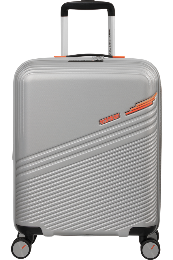 American Tourister Triple Trace Spinner TSA Expandable 55cm  Silver/Orange