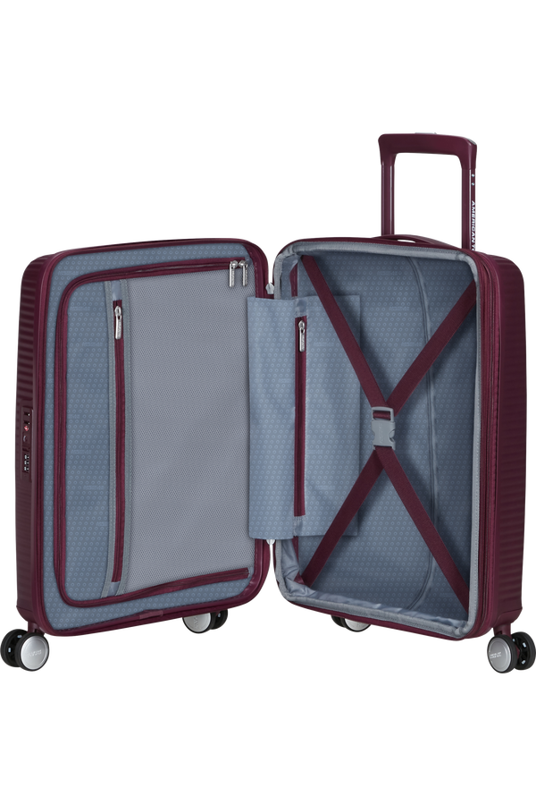 American Tourister SoundBox Spinner TSA Expandable 55cm  Wild Cherry