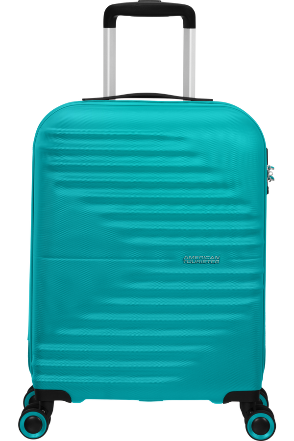 American Tourister Wavetwister Spinner TSA 55cm  Aqua Turquoise