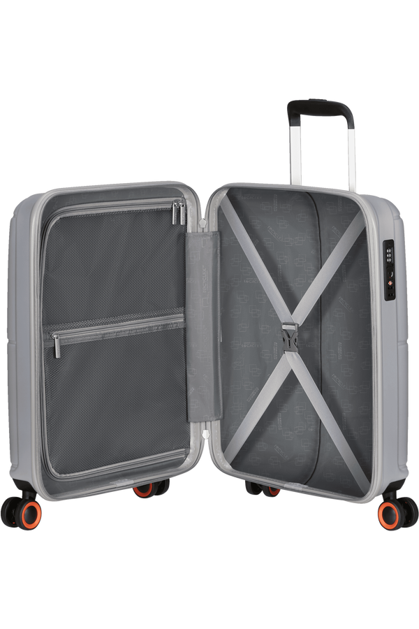 American Tourister Geopop Spinner 55/20 Tsa. 55cm  Argent métal