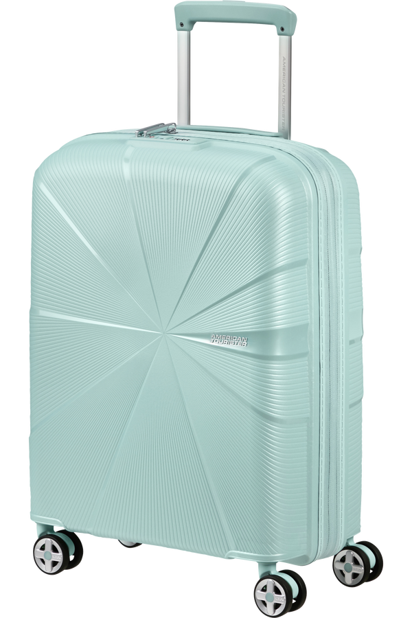 American Tourister StarVibe Spinner Expandable TSA 55cm  Metallic Surf Blue