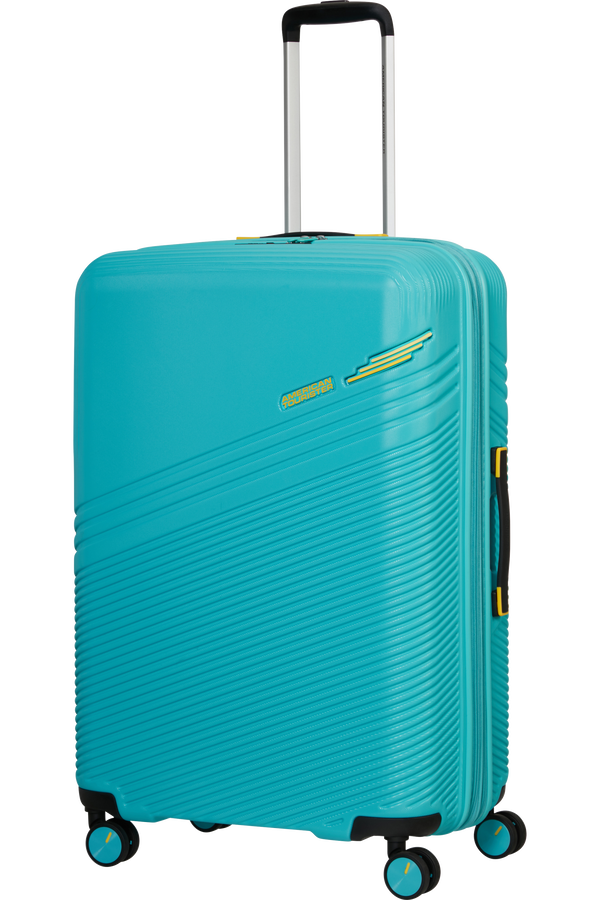 American Tourister Triple Trace Spinner TSA Expandable 76cm  Turquoise/Yellow