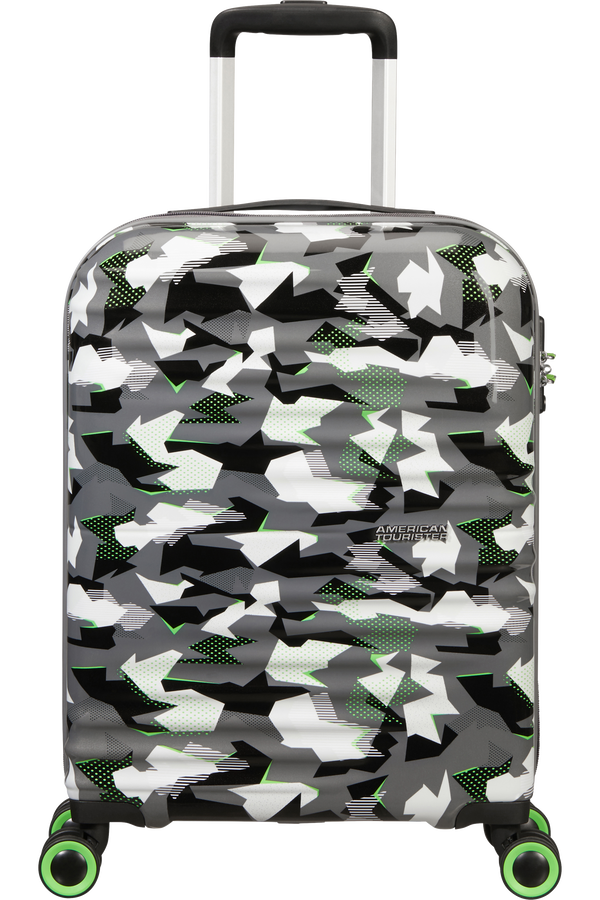 American Tourister Wavetwister Spinner TSA Print 55cm  Camo/Acid Green