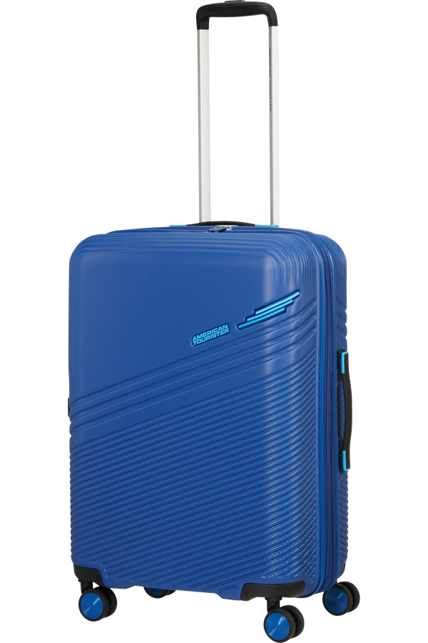 American Tourister Triple Trace Spinner TSA Expandable 67cm  Bleu marine/Bleu