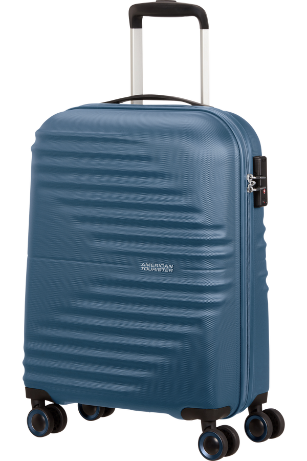 American Tourister Wavetwister Spinner TSA 55cm  Bleu marine fonc&eacute;