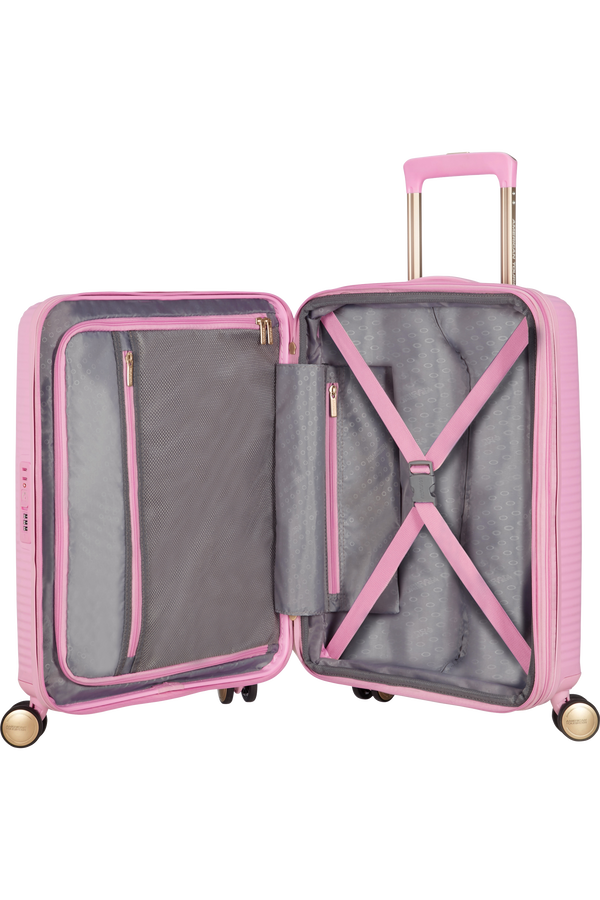 American Tourister Soundbox Spinner TSA Expandable 55cm  Pearl Pink/Gold
