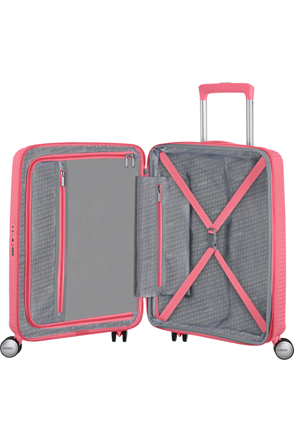 American Tourister Soundbox Spinner Expandable 55cm  Sun Kissed Coral