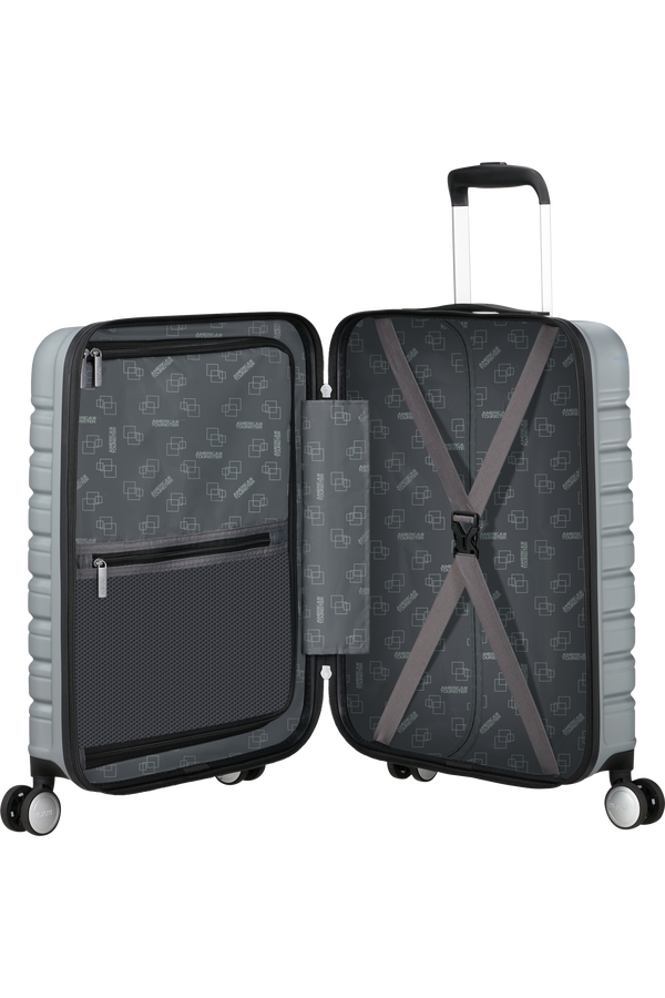 American Tourister Flashline SPIN. 55/20 FRONTLOADER  Sky Silver