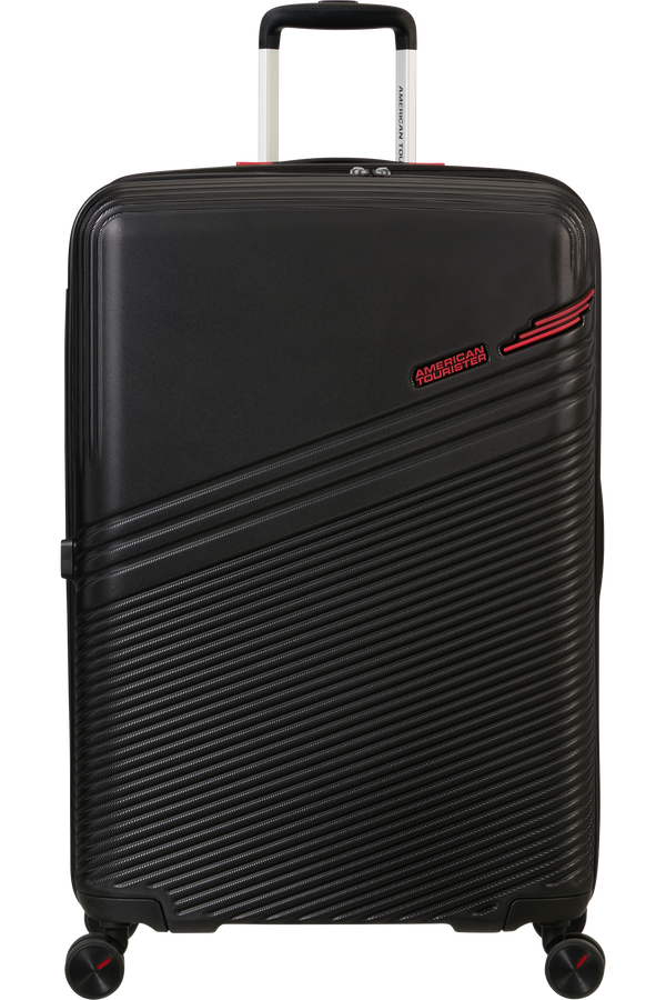American Tourister Triple Trace Spinner TSA Expandable 76cm  Noir/Rouge