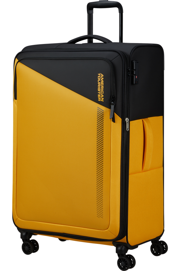 American Tourister Daring Dash Spinner Expandable TSA L  Black/Yellow