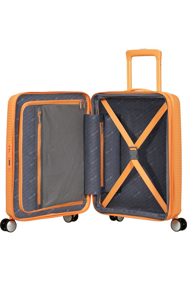 SoundBox 55cm Bagage cabine | American Tourister SoundBox Spinner TSA Expandable 55cm  Papaya Pop