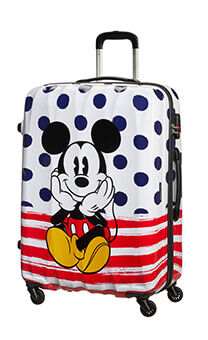 American Tourister Disney Legends Spinner 75cm  Mickey Blue Dots