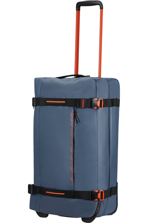 American Tourister Urban Track Duffle with Wheels Coated M  Navy/Orange