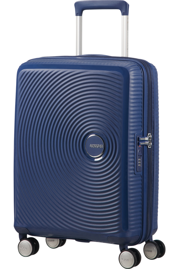 American Tourister Soundbox Spinner extensible 55cm Bleu marine fonc&eacute;
