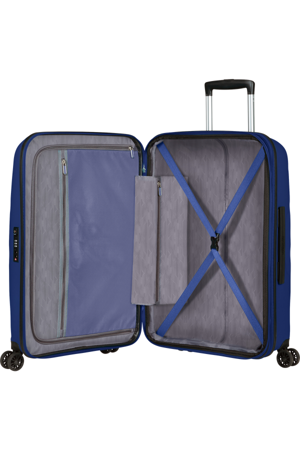 American Tourister Bon Air Dlx Spinner TSA Expandable 66cm  Bleu marine foncé
