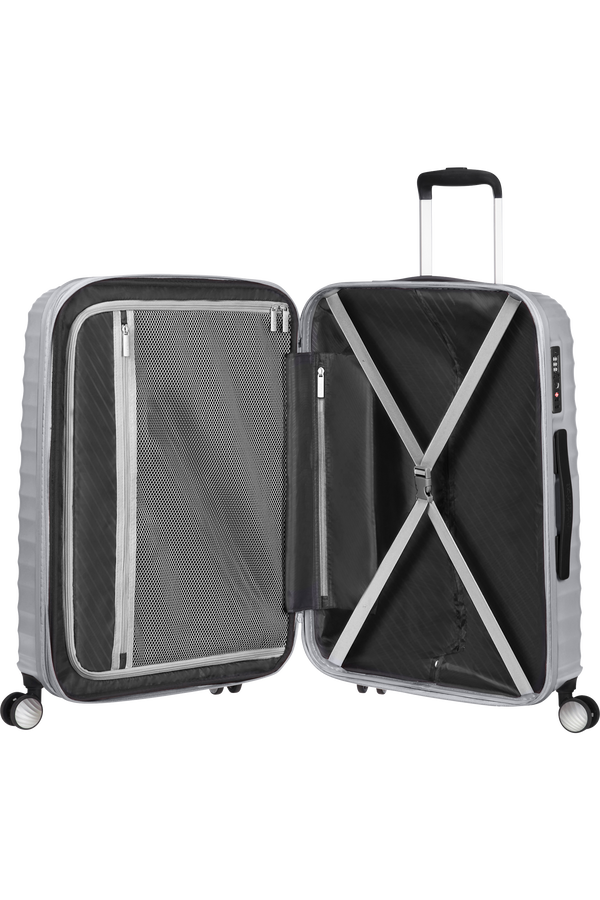 American Tourister Jetglam Spinner 67cm  Argent m&eacute;tal
