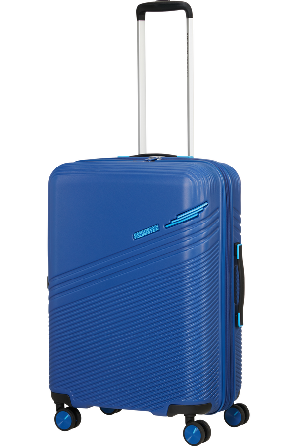American Tourister Triple Trace Spinner TSA Expandable 67cm  Bleu marine/Bleu