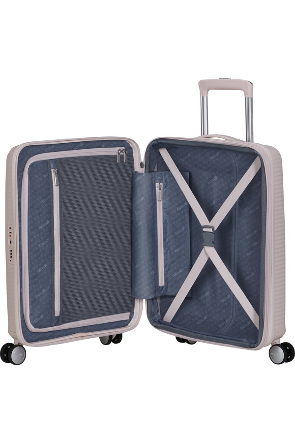 American Tourister SoundBox Spinner TSA Expandable 55cm  Beach Shimmer