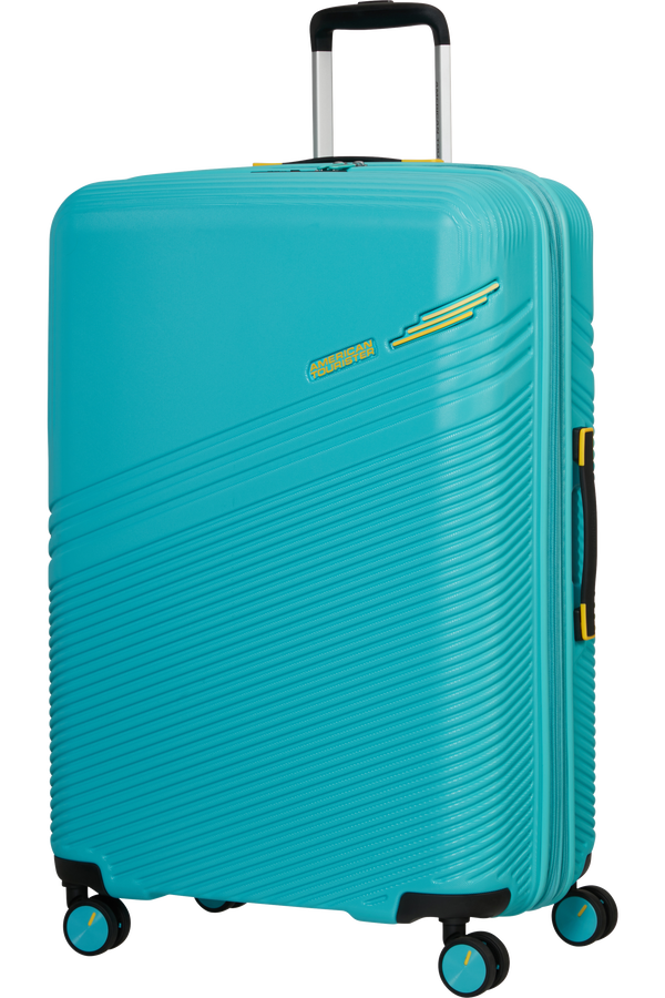 American Tourister Triple Trace Spinner TSA Expandable 76cm  Turquoise/Yellow