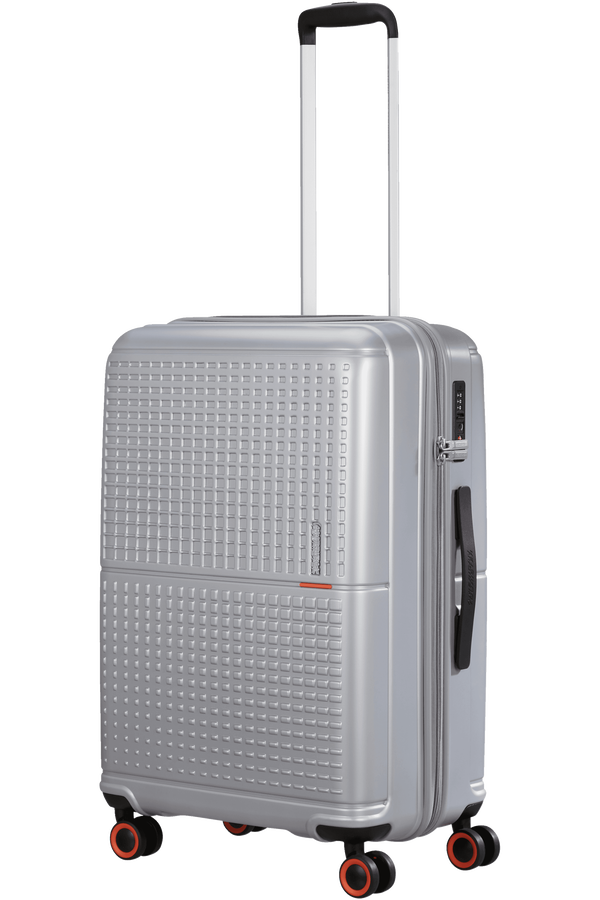 American Tourister Geopop Spinner 67/24 Tsa. 67cm  Argent Métallique