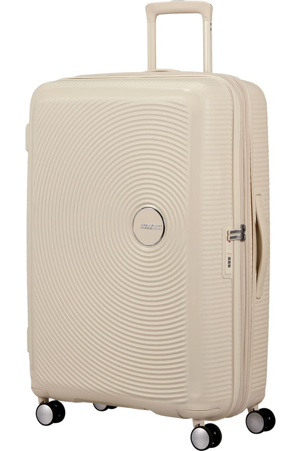 American Tourister SoundBox Spinner TSA Expandable 77cm  Coconut Sand