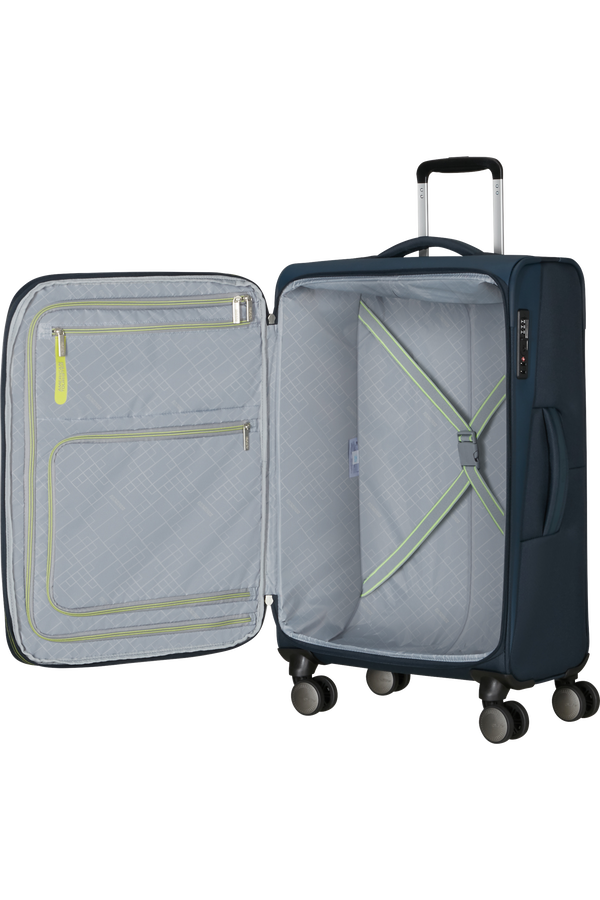 American Tourister Wanderlite Spinner EXP TSA M  Dark Navy