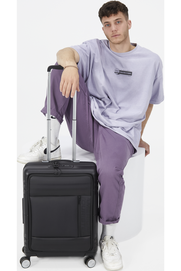 American Tourister Hello Cabin Spinner TSA Coated 55cm  Onyx Black