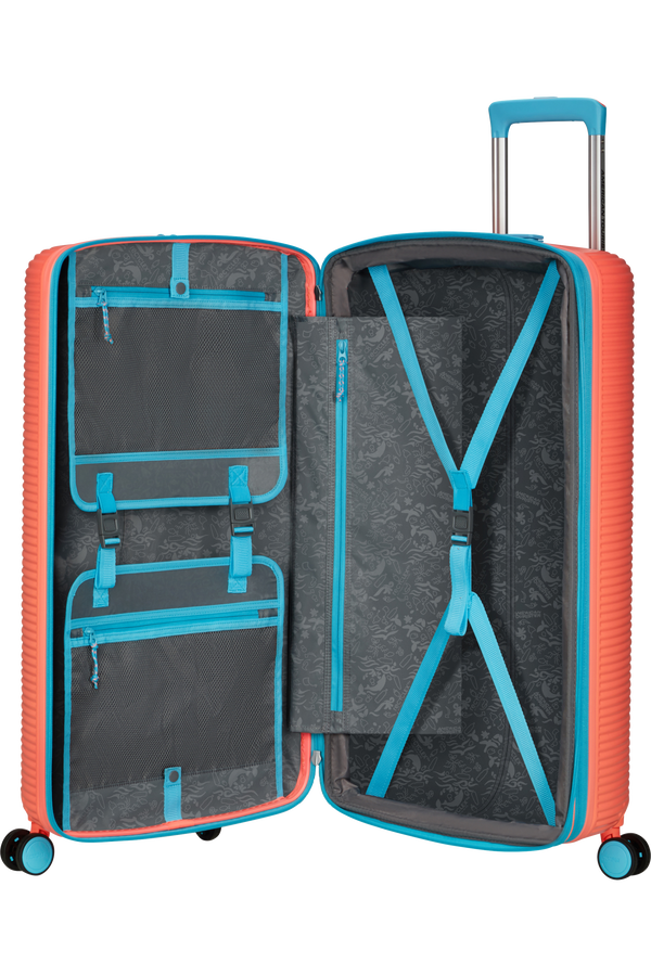 American Tourister Rollio Spinner 75cm  Coral/Blue