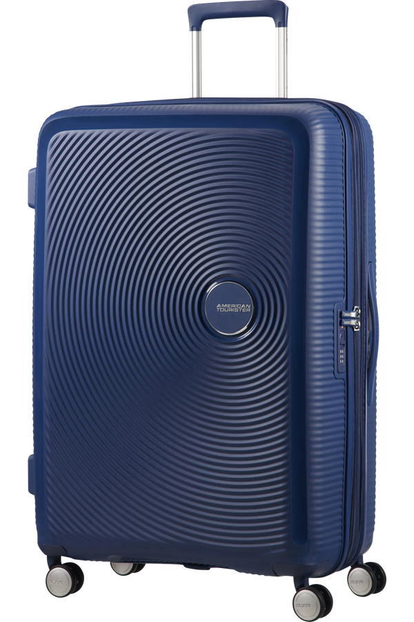 American Tourister Soundbox Spinner extensible 77cm Bleu marine foncé